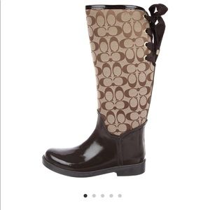Coach Trustee Brown Rainboots